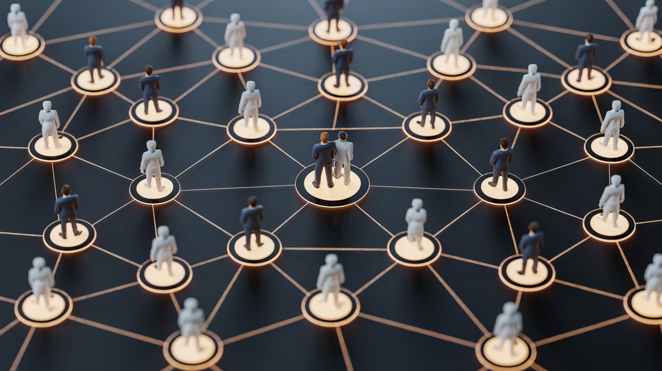 Network of connected professionals in the Exceleor manufacturing ecosystem